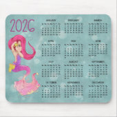 2026 Zeemeermin Bureaubladkalender Muismat (Voorkant)