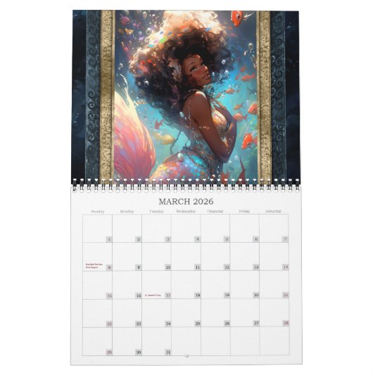 2026 Zeemeerminnen 2 Fantasy Art Kalender (Mar 2026)