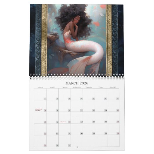 2026 Zeemeerminnen Fantasy Art Kalender (Mar 2026)