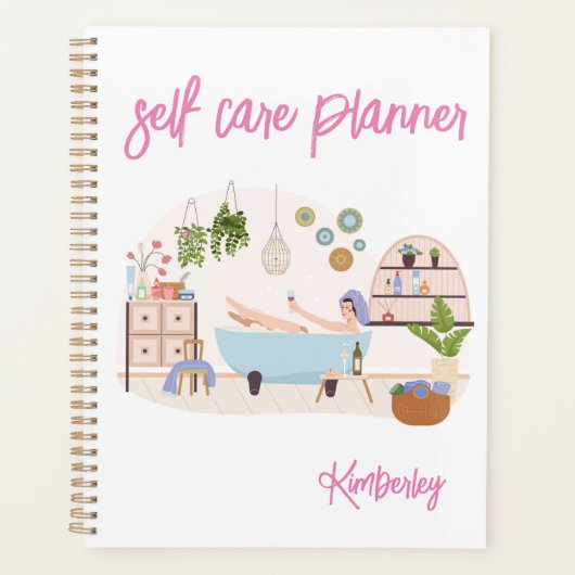 2026 Zelfzorg Schattig Meisjesachtig Gepersonalise Planner (Voorkant)