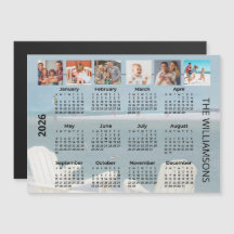 2026 Zes Foto's Strand Agenda Magneet