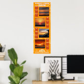 2026 Zonsondergangen en Strandstemmingen Kalender Poster (Thuiskantoor)