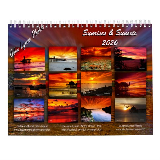 2026 Zonsopgang & Zonsondergang Kalender (Achterkant)