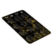 2026 Zwart en Goud Marmeren Kalender Magneet (Rechterzijde)