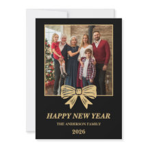 2026 Zwart & Goud Lint Nieuwjaar Foto