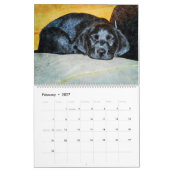 2026 Zwart Lab Hondenliefhebber Vogels Jachthond C Kalender (Feb 2027)