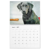 2026 Zwart Lab Hondenliefhebber Vogels Jachthond C Kalender (Mar 2027)