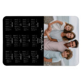 2026 Zwart Moderne Gepersonaliseerde Fotokalender Magneet (Horizontaal)