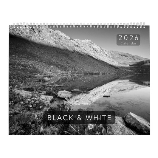 2026 Zwart-Wit Colorado Kalender (Hoes)