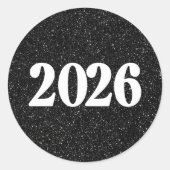 2026 zwarte glitters sticker voor enveloppen (Voorkant)