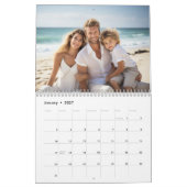 2027 -- 14 Foto Sjabloon Volledige Afdekking Kalender (Jan 2027)