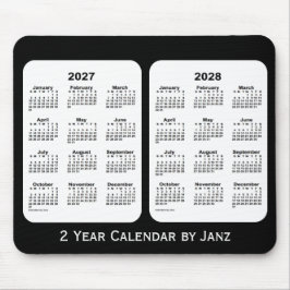 2027-2028 2 jaar zwart-wit agenda van Janz Muismat