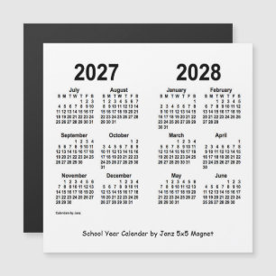 2027-2028 Agenda van het Witte Schooljaar van Janz