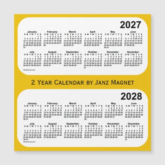 2027-2028 Gold 2 Year Agenda van Janz (Voorkant)
