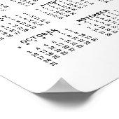 2027 2028 Kalender - Basis Minimaal 2 jaar Poster (Hoek)