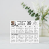2027 2028 Kalender met logo, QR-code, foto Briefkaart (Staand voorkant)