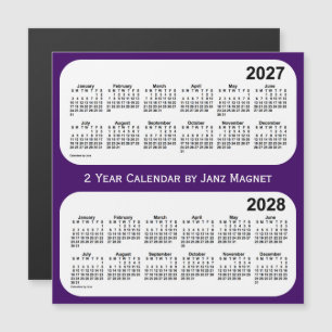 2027-2028 Paars 2 jaar agenda van Janz Magnet