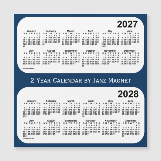 2027-2028 Politiedoos Blauw 2 jaar Agenda van Janz (Voorkant)