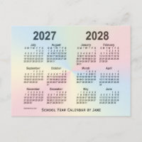 2027-2028 Rainbow Cloud School Agenda van Janz