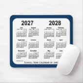 2027-2028 Schoolagenda voor politie: Blauwe School Muismat (Met muis)