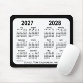 2027-2028 Schoolkalender voor zwart-wit door Janz Muismat (Met muis)