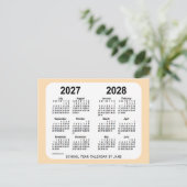 2027-2028 Schoolkalender Wheat Mini door Janz Briefkaart (Staand voorkant)