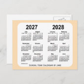 2027-2028 Schoolkalender Wheat Mini door Janz Briefkaart (Voorkant / Achterkant)