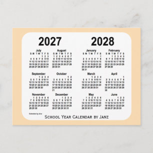 2027-2028 Schoolkalender Wheat Mini door Janz Briefkaart