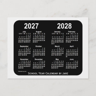 2027-2028 Smokey Neon School Year Agenda van Janz Briefkaart