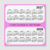 2027-2028 Violet 2 Year Agenda van Janz Magnet (Voorkant)