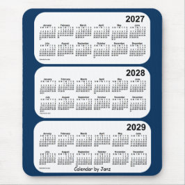2027-2029 Politiedoos Blauw 3 jaar Agenda van Janz Muismat