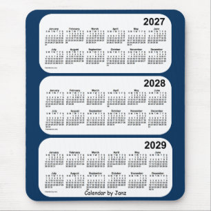 2027-2029 Politiedoos Blauw 3 jaar Agenda van Janz Muismat