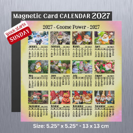 2027 Aangepaste foto Gnome-agenda Zondag begint