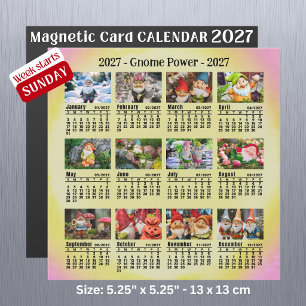 2027 Aangepaste foto Gnome-agenda Zondag begint