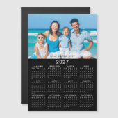 2027 Aangepaste Foto Magnetische Kalender (Voorkant / Achterkant)