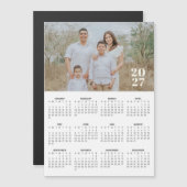 2027 Aangepaste Foto Magnetische Kalender (Voorkant / Achterkant)