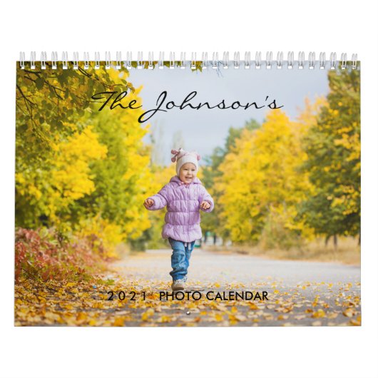 2027 Aangepaste Fotokalender | Bewerkbare Jaarteks Kalender (Hoes)