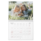 2027 Aangepaste gezelfgemaakte familiefoto's kusts Kalender (Mar 2027)