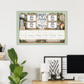 2027 Aangepaste gezelfoto-agendaposter Poster (Thuiskantoor)