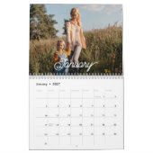 2027 Aangepaste gezelfoto moderne script jaar Kalender (Jan 2027)