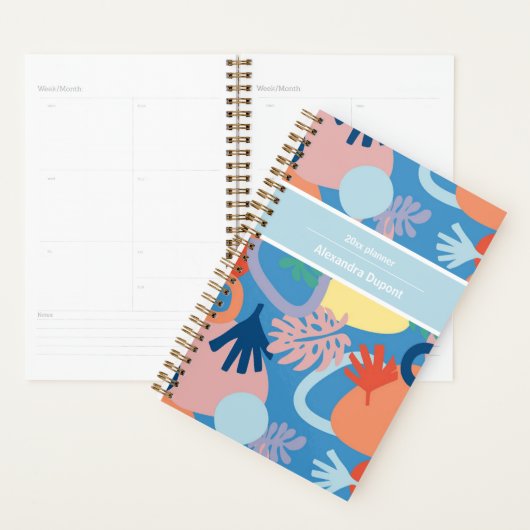 2027 aangepaste naam jaarlijks modern kleurrijk planner (Display)