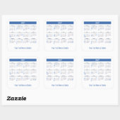 2027 Aangepaste tekst onderaan Maandkalender Vierkante Sticker (Vel)
