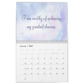 2027 Affirmatie Quotes Inspirerende Waterverf Kalender (Jan 2027)