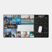 2027 Agenda 14 Foto's Monogram Naam Aangepaste Kle Bureaumat (Keyboard & Muis)