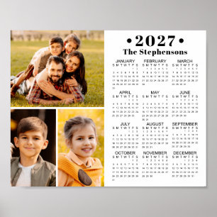 2027 Agenda 3 Foto Collage Persoonlijke Poster