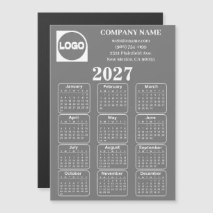 2027 Agenda Aangepaste bedrijfsnaam & logo magneet