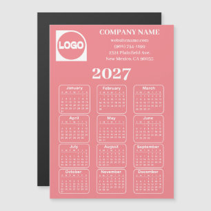 2027 Agenda Aangepaste bedrijfsnaam & logo magneet