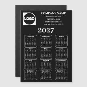 2027 Agenda Aangepaste bedrijfsnaam & logo magneet