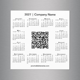 2027 Agenda Aangepaste Zakelijke QR Code Witte Mag