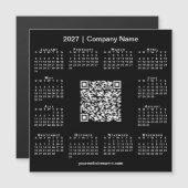 2027 Agenda Aangepaste Zakelijke QR Code Zwarte Ma (Voorkant / Achterkant)